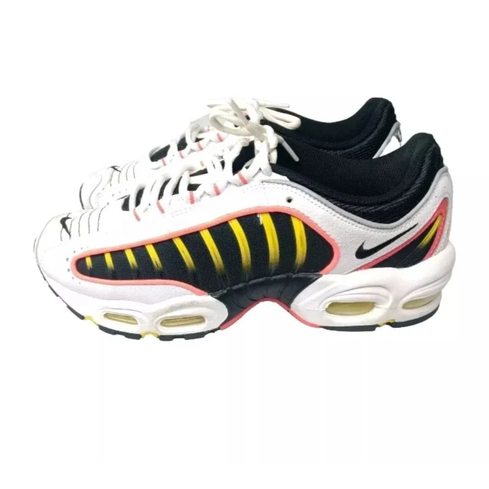 Nike Air Max Tailwind 4 Shoes Men's Size 9~White Black Crimson Yellow AQ2567-109
